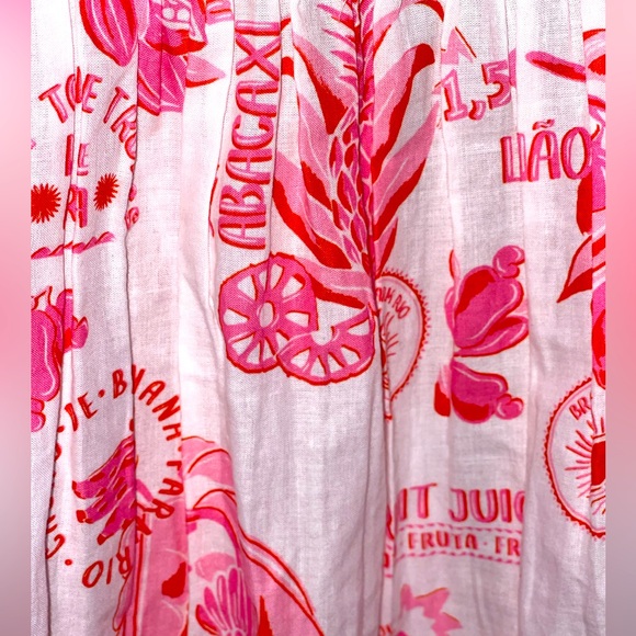 🆕NWT #265 Farm Rio Tiered Cutout Cover Up Midi Dress Women Cotton Tropical, Sm. - Picture 12 of 15